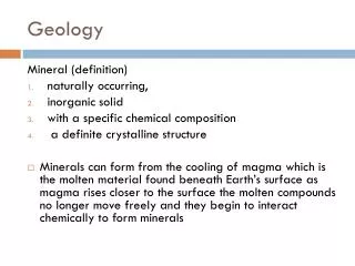 Geology