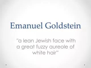 Emanuel Goldstein