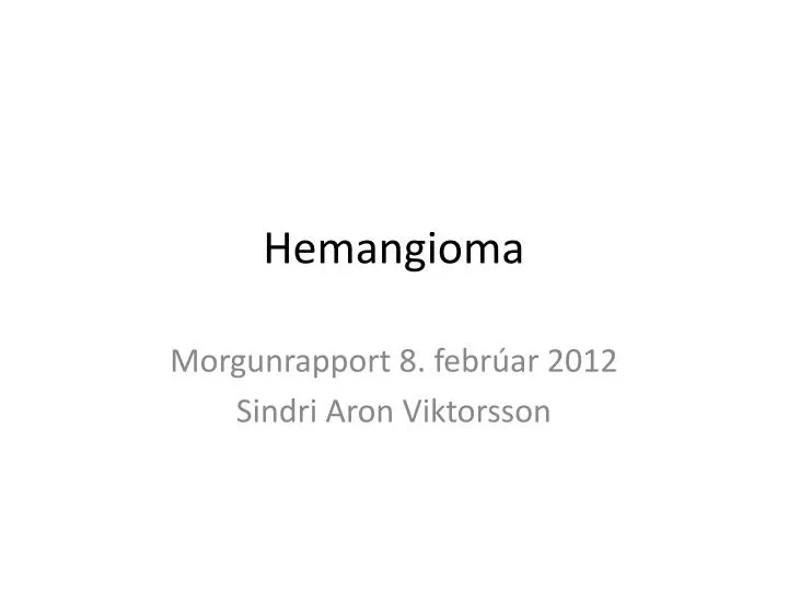 hemangioma