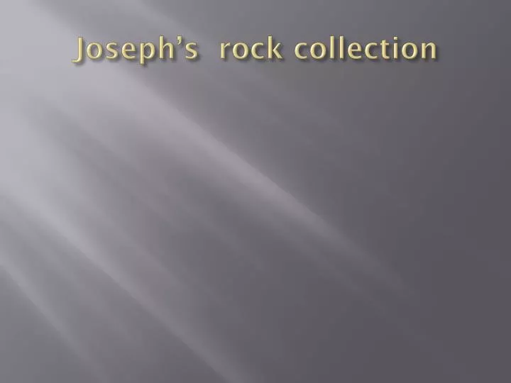 joseph s rock collection