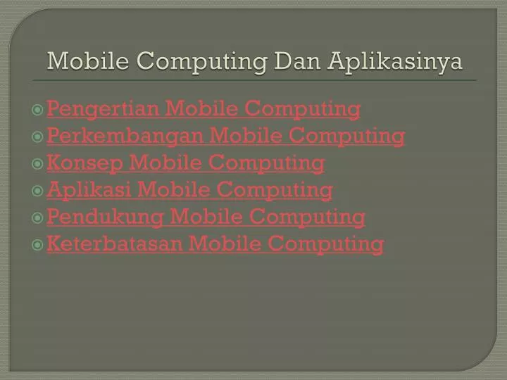 mobile computing dan aplikasinya