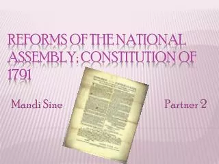 Reforms of the National Assembly; Constitution of 1791