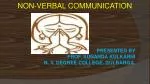 NON-VERBAL COMMUNICATION - slide 1