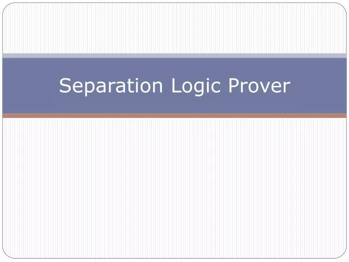 separation logic prover