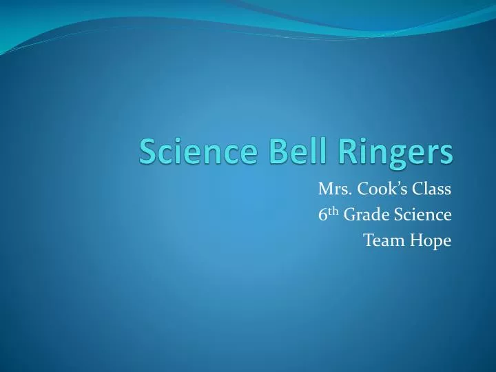 science bell ringers