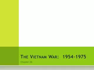 the vietnam war 1954 1975