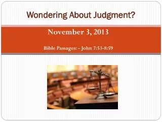 wondering about judgment
