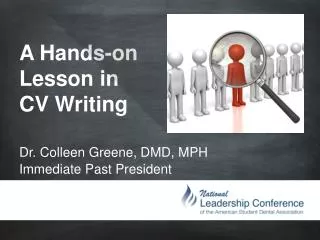 A Hands-on Lesson in CV Writing