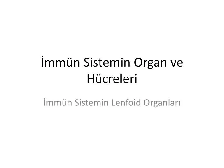 mm n sistemin organ ve h creleri