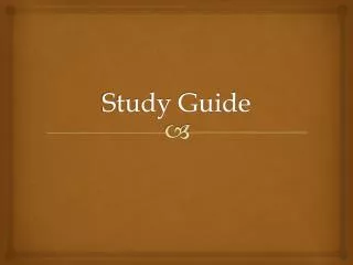 study guide