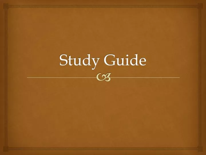 study guide