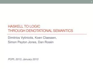 Haskell to logic through denotational semantics