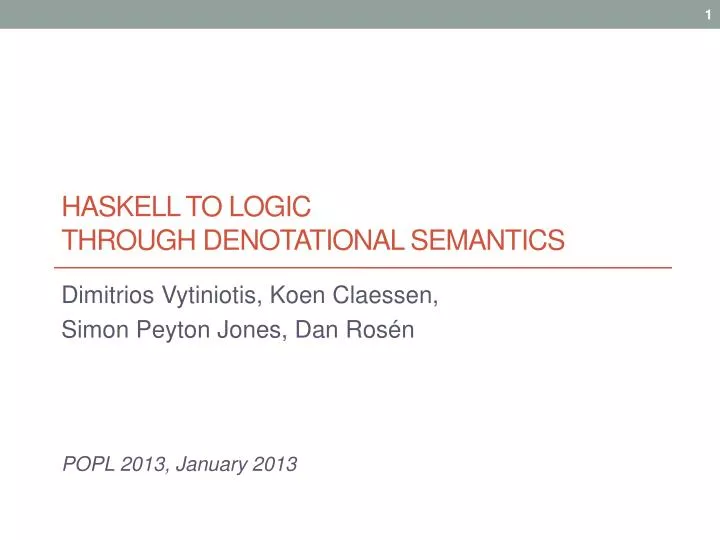 haskell to logic through denotational semantics