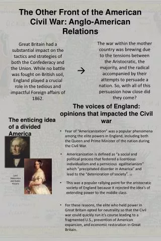 The Other F ront of the American Civil War: Anglo-American Relations