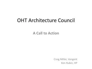 OHT Architecture Council