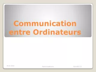 communication entre ordinateurs