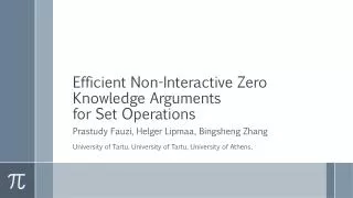 Efficient Non-Interactive Zero Knowledge Arguments for Set Operations