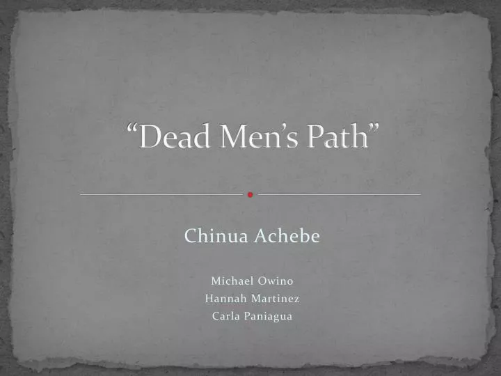 dead men s path