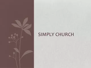 Simply church