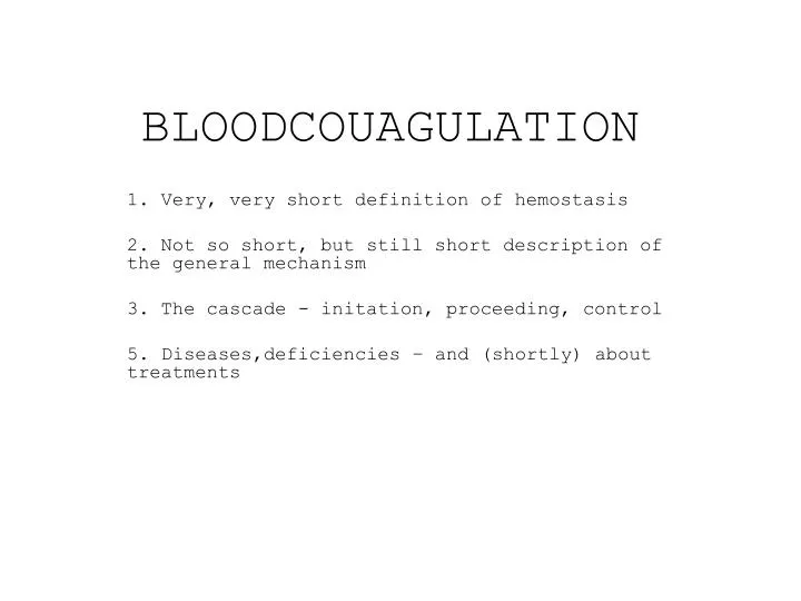 bloodcouagulation