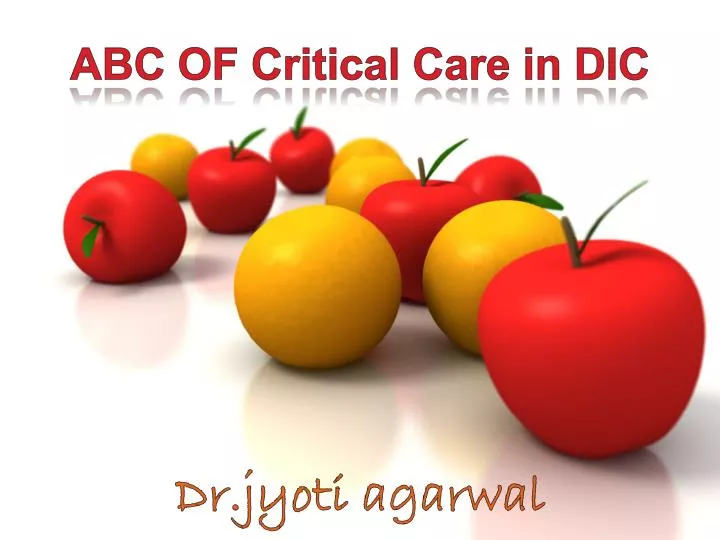 abc of critical care in dic
