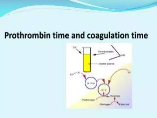 Prothrombin time and coagulation time