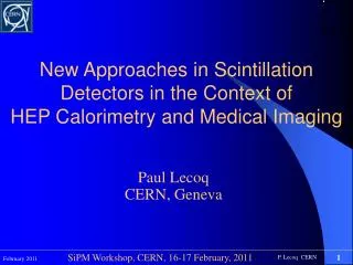 New Approaches in Scintillation Detectors in the Context of