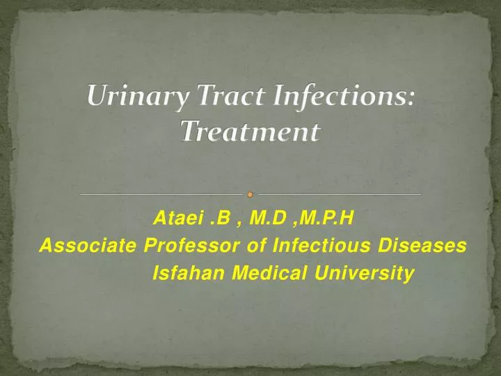 urinary tract infections treatment