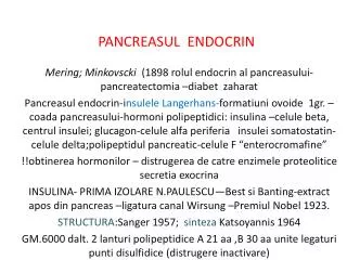 pancreasul endocrin