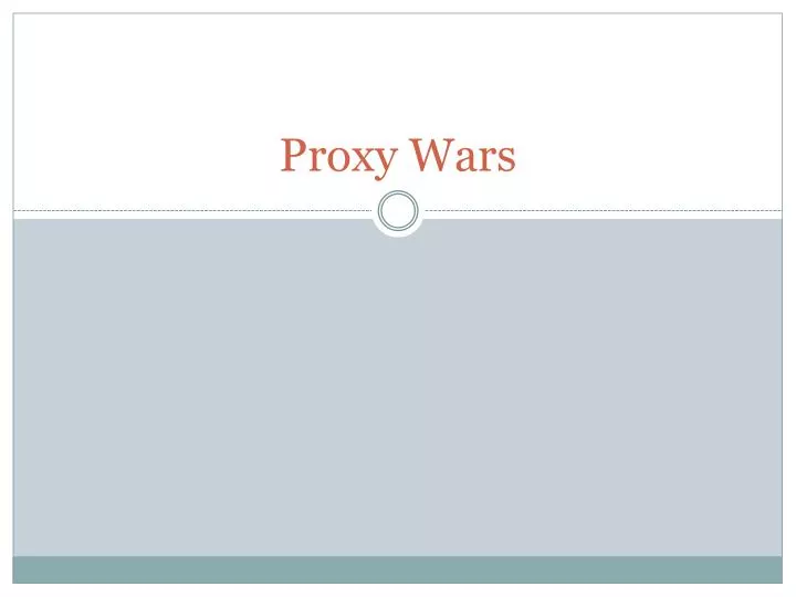 proxy wars