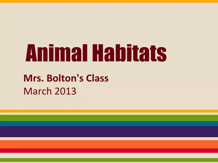 animal habitats