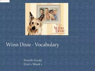 Winn Dixie - Vocabulary