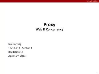 Proxy Web &amp; Concurrency