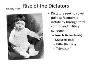 rise of the dictators