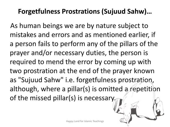 forgetfulness prostrations sujuud sahw