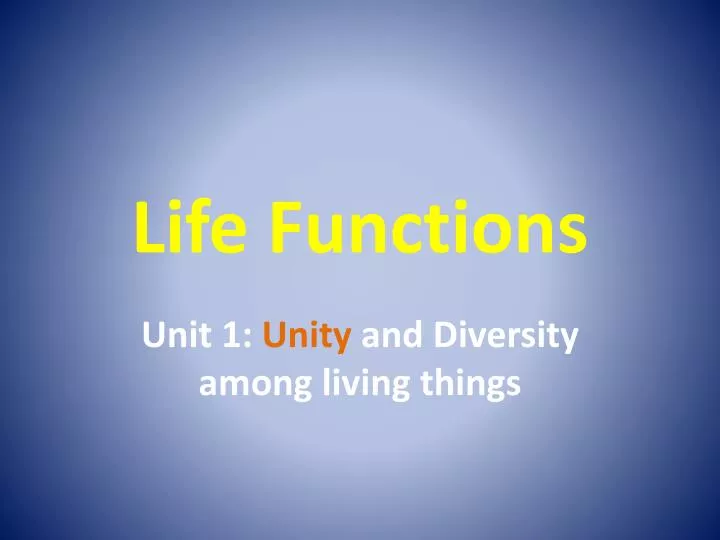 life functions