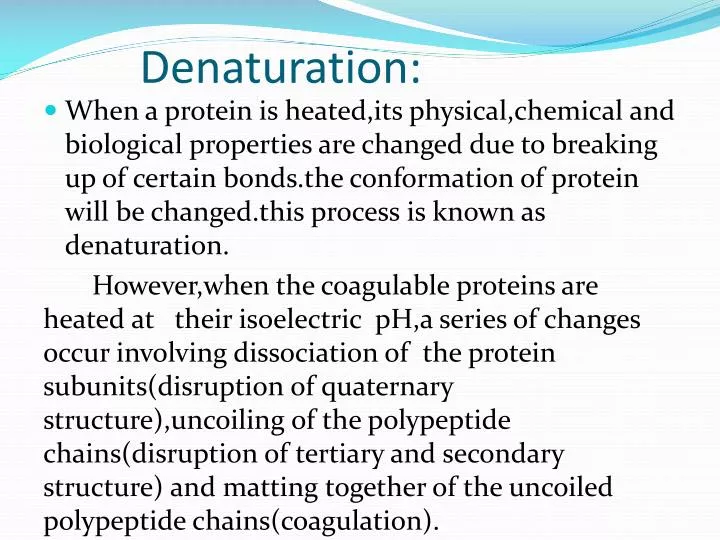 denaturation