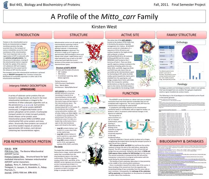 a profile of the mitto carr family