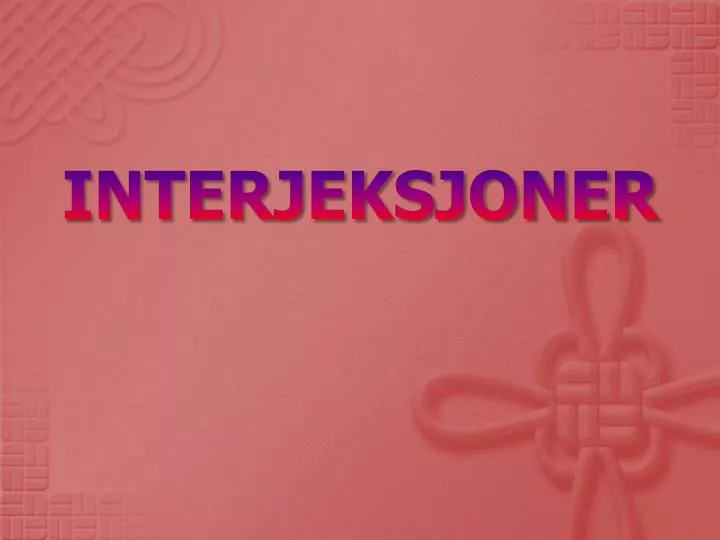 interjeksjoner