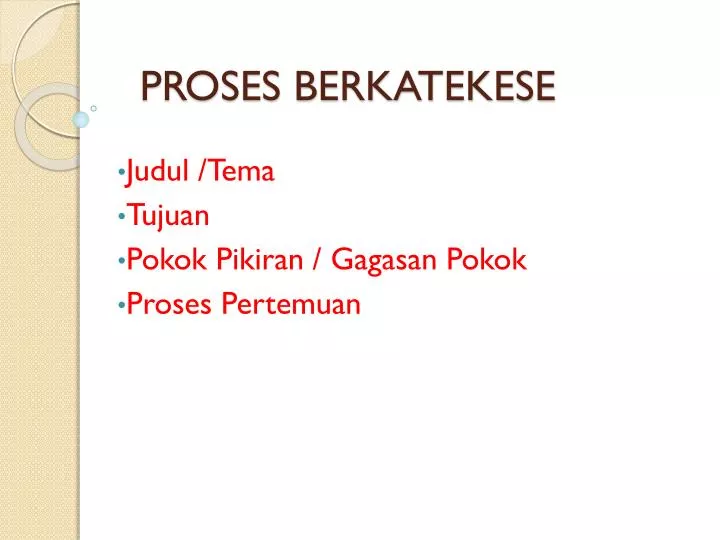 proses berkatekese