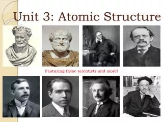 Unit 3: Atomic Structure