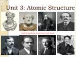 Unit 3: Atomic Structure - slide 1