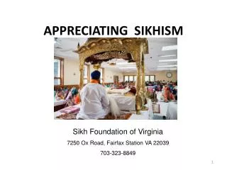 APPRECIATING SIKHISM