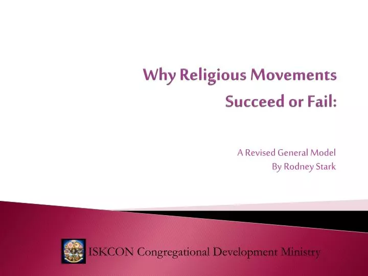 why religious movements succeed or fail