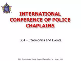 International conference of police chaplains