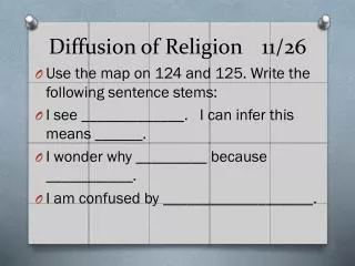 Diffusion of Religion	11/26