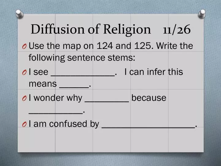 diffusion of religion 11 26