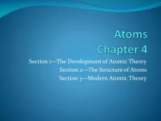 Atoms Chapter 4