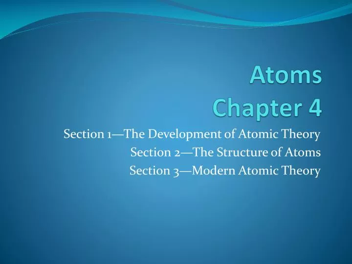 atoms chapter 4