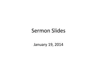 Sermon Slides